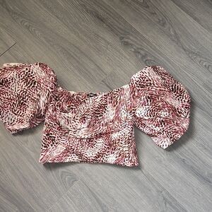 Stylish Pink Patterned Women's Top